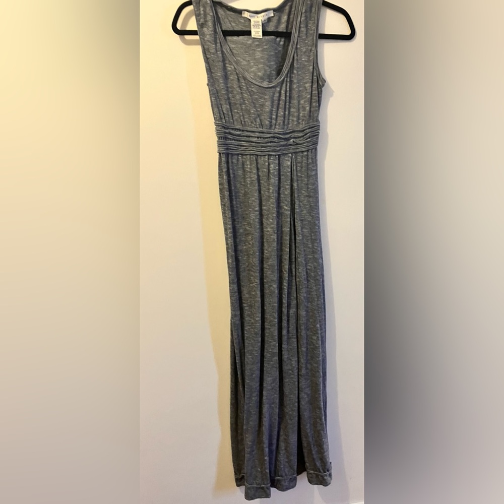 Gray max studio maxi dress with cinched waist